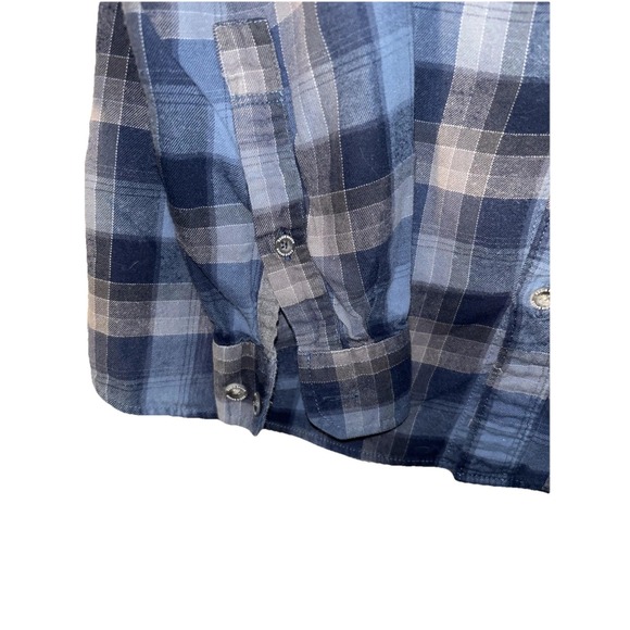 Eddie Bauer Shirt Mens Large Plaid Flannel Classic Fit Button Down Casual - Picture 4 of 5